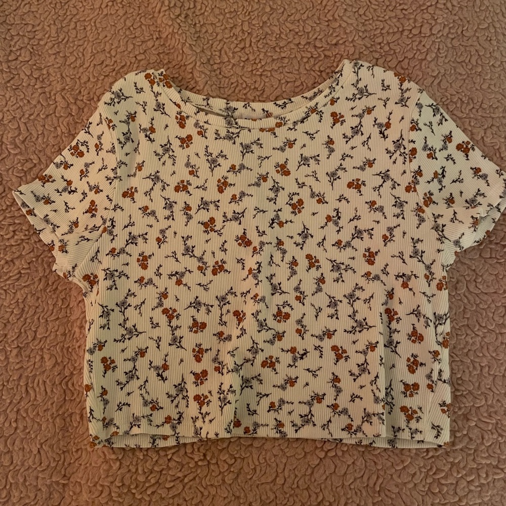 garage floral baby tee